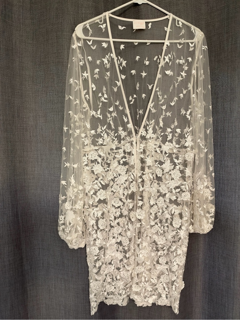 LE ROSE LACE MAXI BRIDAL ROBE